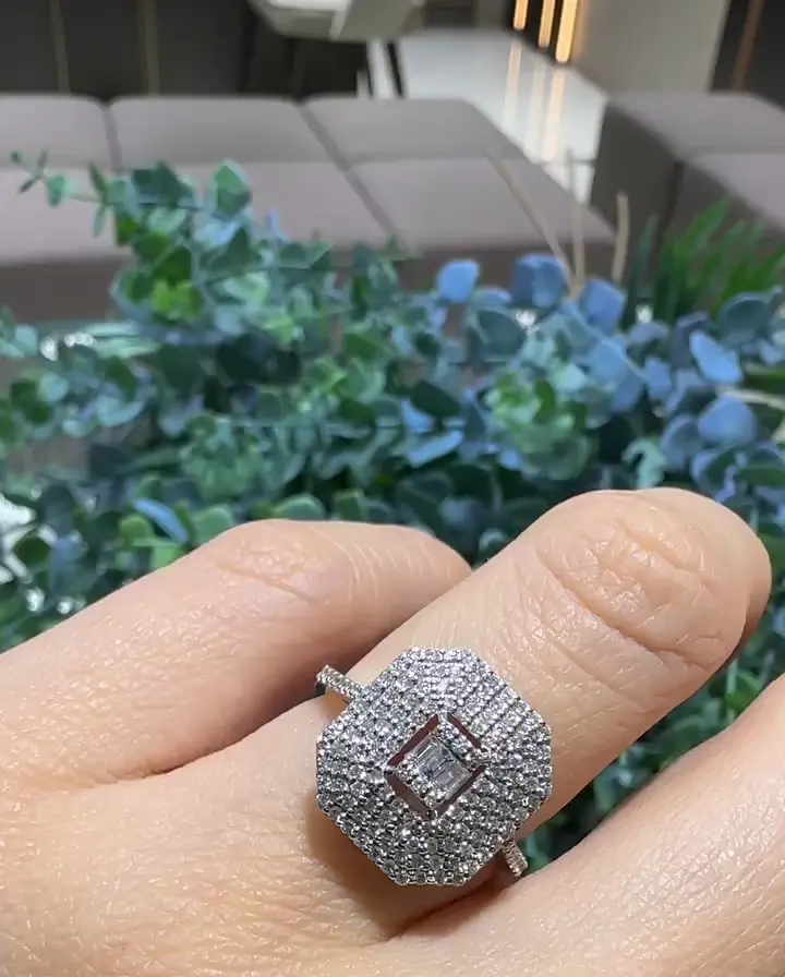0.74 ct Baget Pırlanta Yüzük, görsel 2