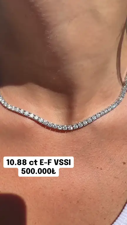 10.88 ct Suyolu Pırlanta Gerdanlık videosundan kare