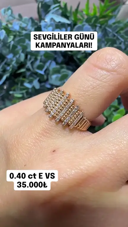 0.40 ct Tasarım Pırlanta Yüzük videosundan kare