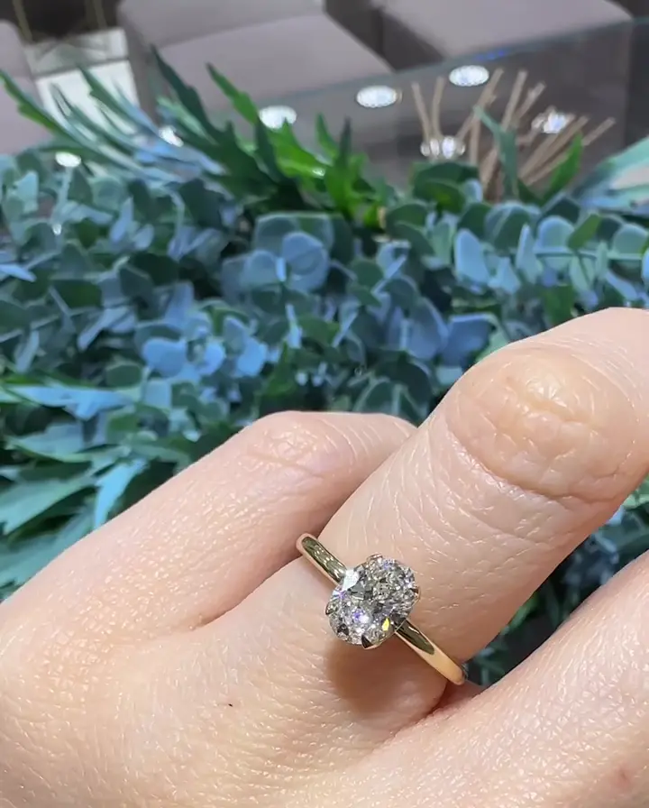 1.00 ct Oval Pırlanta Yüzük, görsel 3