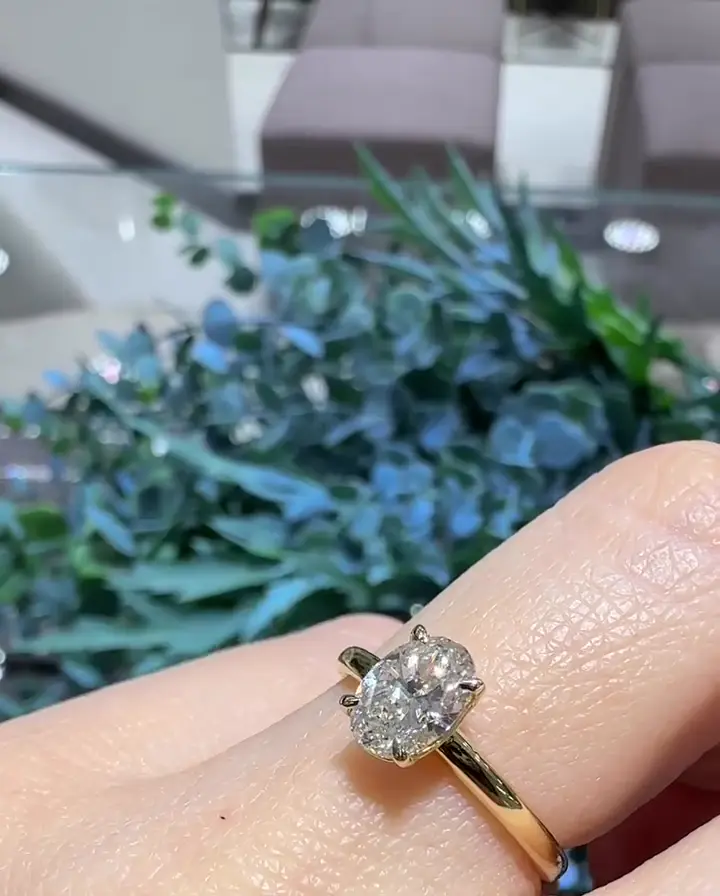 0.90 ct Oval Pırlanta Yüzük, görsel 1