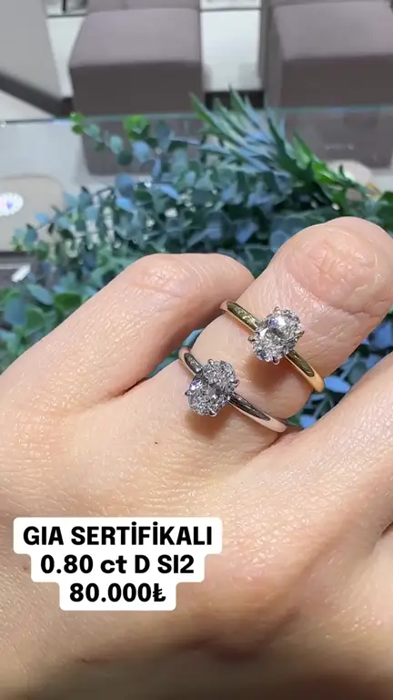 0.80 ct Oval Pırlanta Yüzük videosundan kare