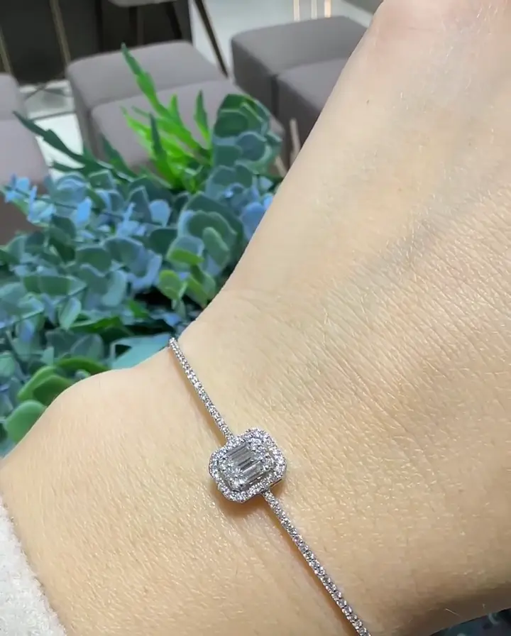 0.70 ct Baget Pırlanta Bileklik, görsel 1