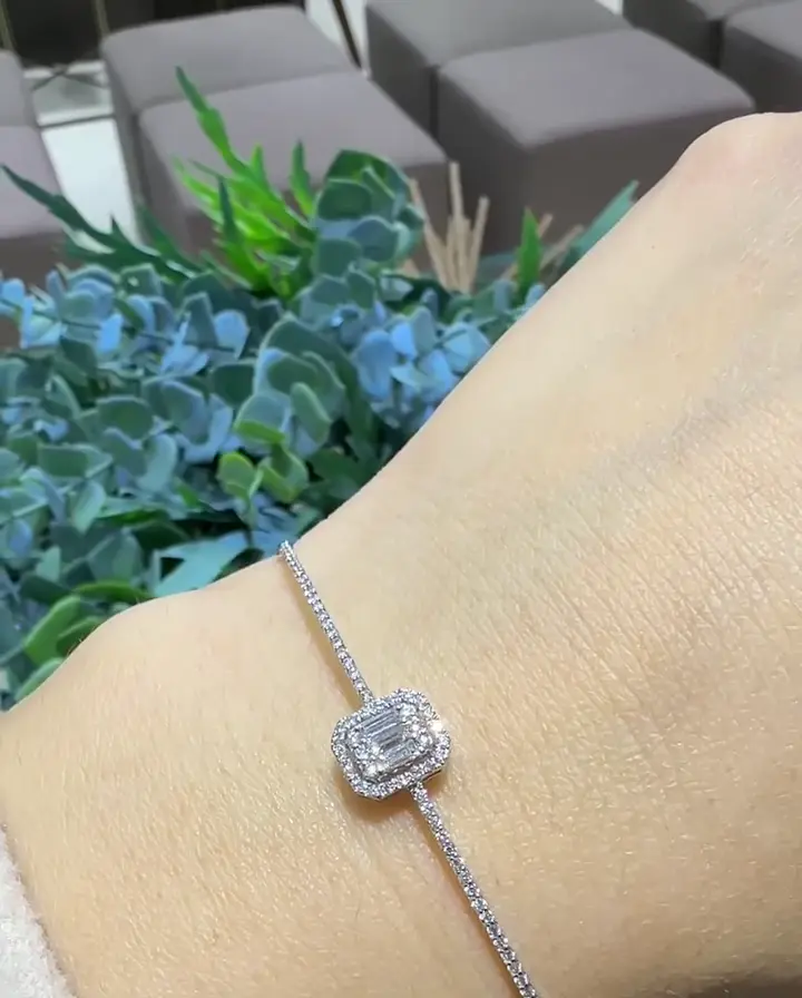 0.70 ct Baget Pırlanta Bileklik, görsel 3