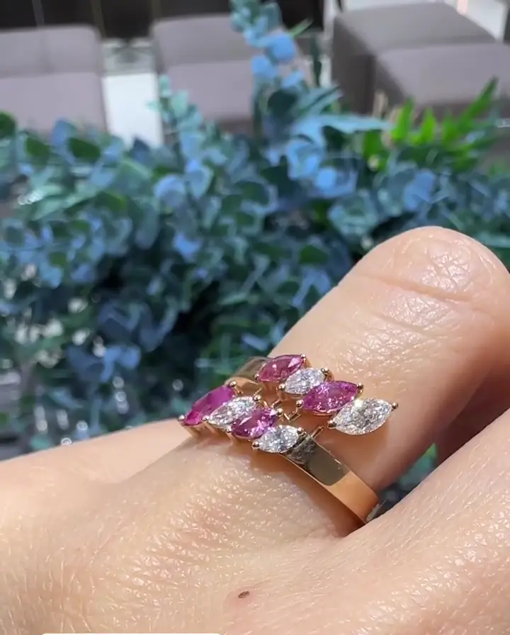 0.81 ct Safir ve 0.50 ct Pırlanta Yüzük, görsel 3