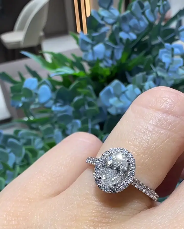 0.90-0.61 ct Oval Pırlanta Yüzük, görsel 2