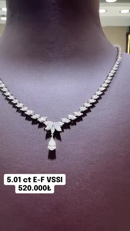 5.01 ct Pırlanta Gerdanlık videosundan kare