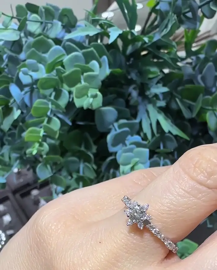 0.23-0.30 ct Lotus Pırlanta Yüzük, görsel 3