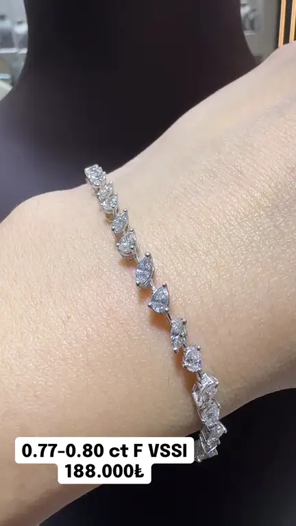 0.77-0.80 ct Pırlanta Bileklik videosundan kare