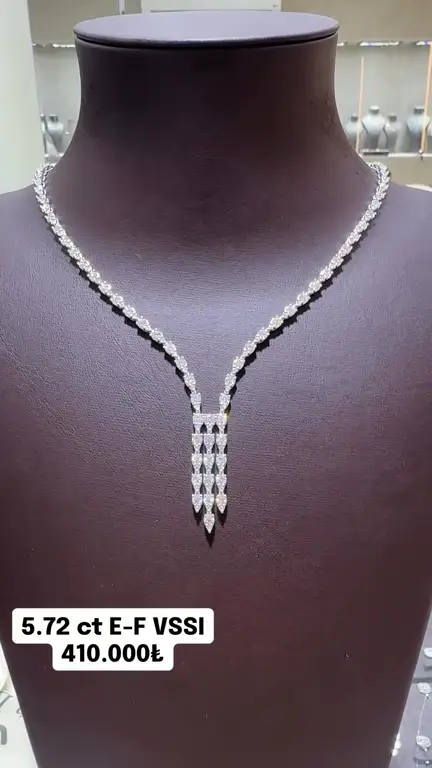 5.72 ct Pırlanta Gerdanlık videosundan kare