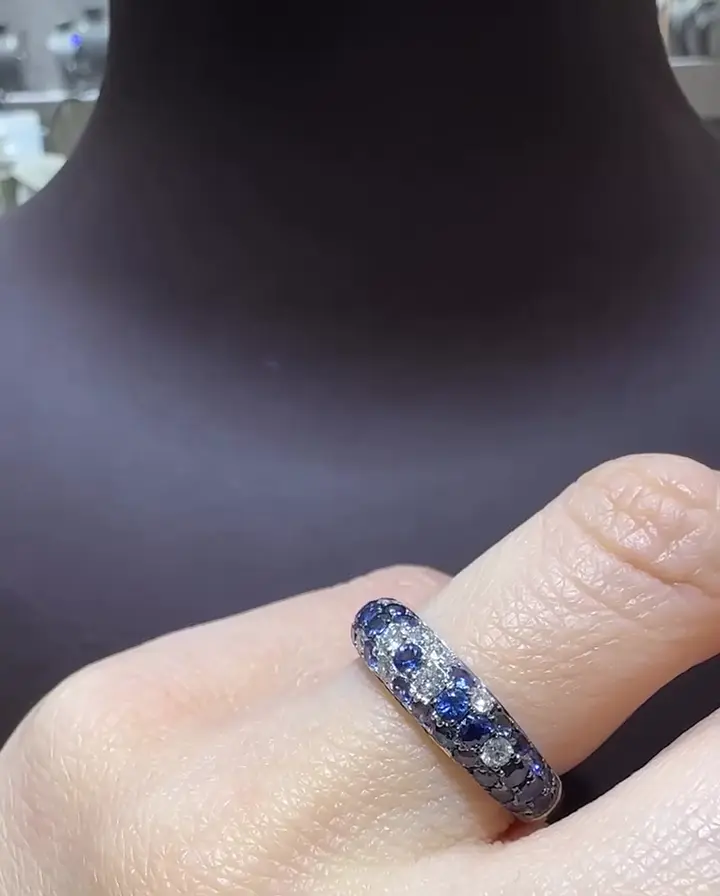 1.42 ct Safir ve 0.30 ct Pırlanta Yüzük, görsel 2