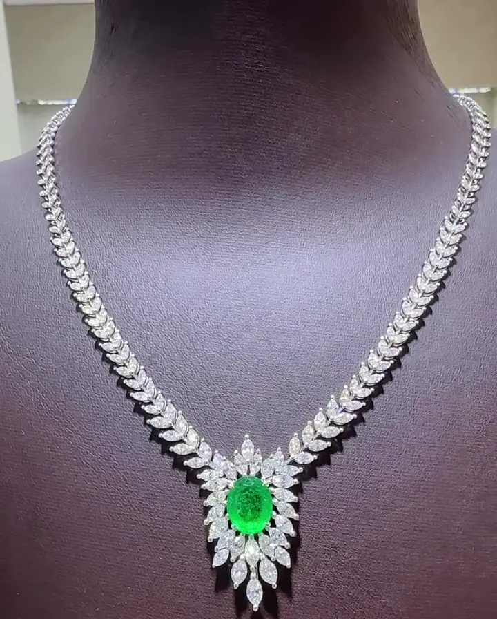 3.85 ct Zümrüt ve 7.59 ct Pırlanta Gerdanlık, görsel 3